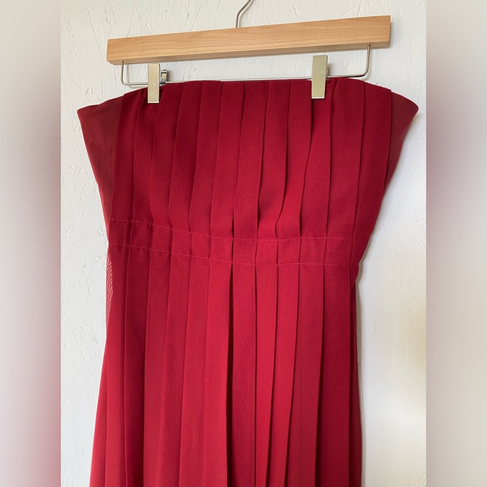 Ann Taylor Red Midi Dress Size 10 - Picture 10 of 12